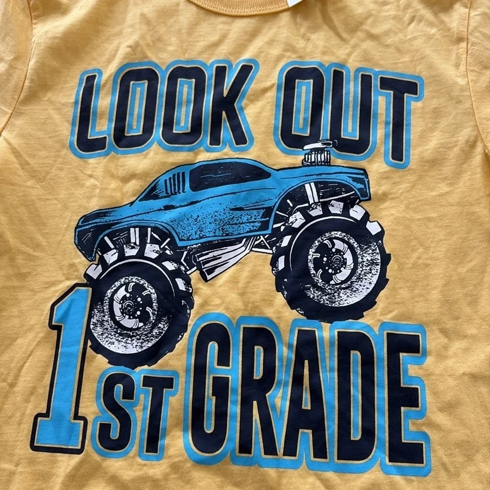 NWT Look Out First 1st Grade Monster Truck tshirt size 7/8